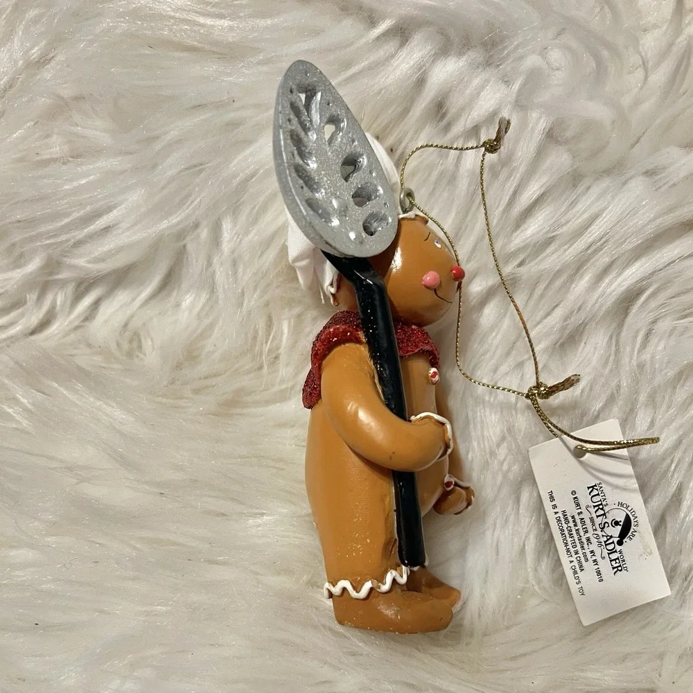 Vintage Kurt S Adler Gingerbread Man Ornament Chief Baking‎ Spoon 5